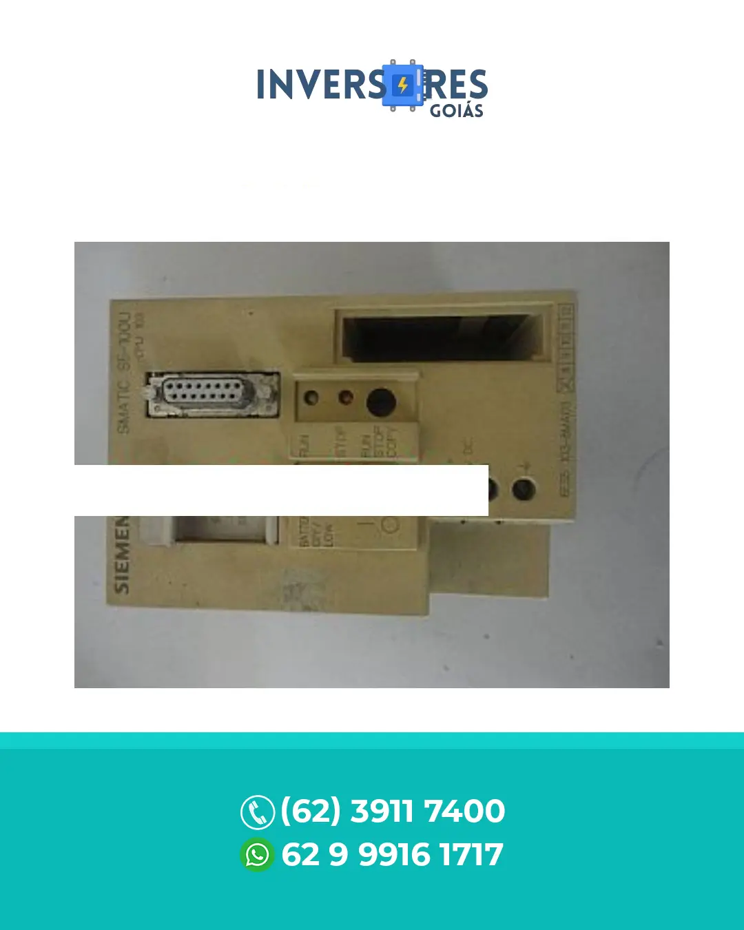 SUPORTE TÉCNICO SIEMENS S5 100U CPU 6ES5 103 8MA03 MARANHAO